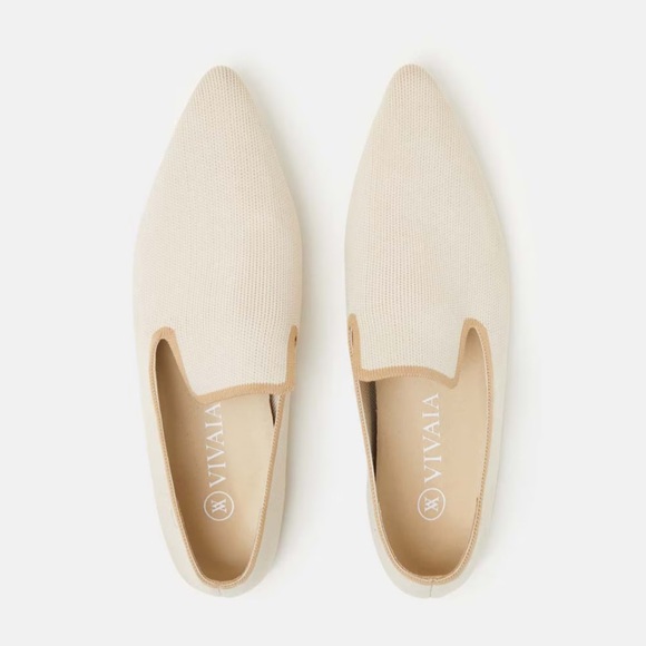Vivaia Shoes - Vivaia Monica Pointed Toe Loafers Womens‎ Size US9/40EU Cream Ivory Flats Shoes
